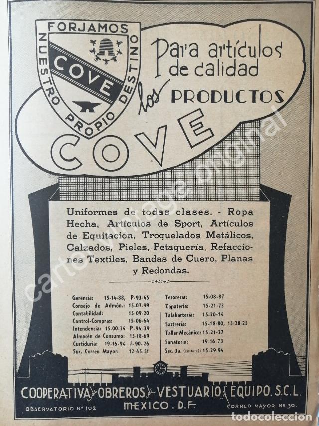 Poster collecting: CARTEL ANTIGUO ORIGINAL DE COVE. COOPERTIVA DE OBREROS DE VESTUARIO y EQUIPO 1942 / RARO