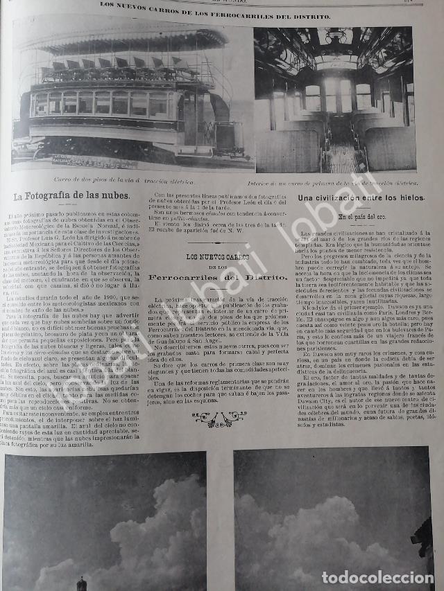 Poster collecting: CARTEL ANTIGUO ORIGINAL DE NUEVOS CARROS PARA NUEVO TRANVIA DEL D.F 1899 / TREN