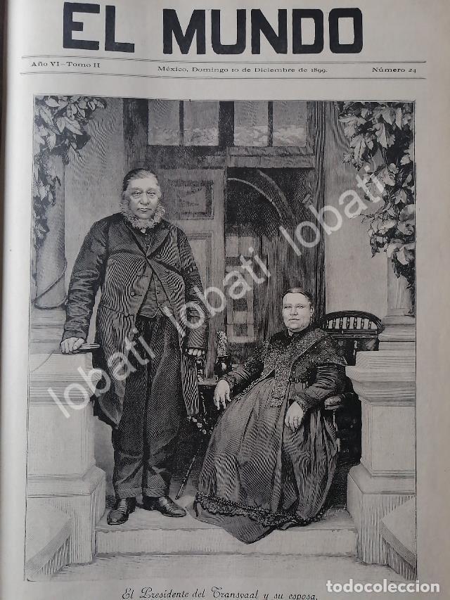 Poster collecting: PORTADA ANTIGUA ORIGINAL 1899 PRESINDETE DE TRANVAAL Y SU ESPOSA / PLT