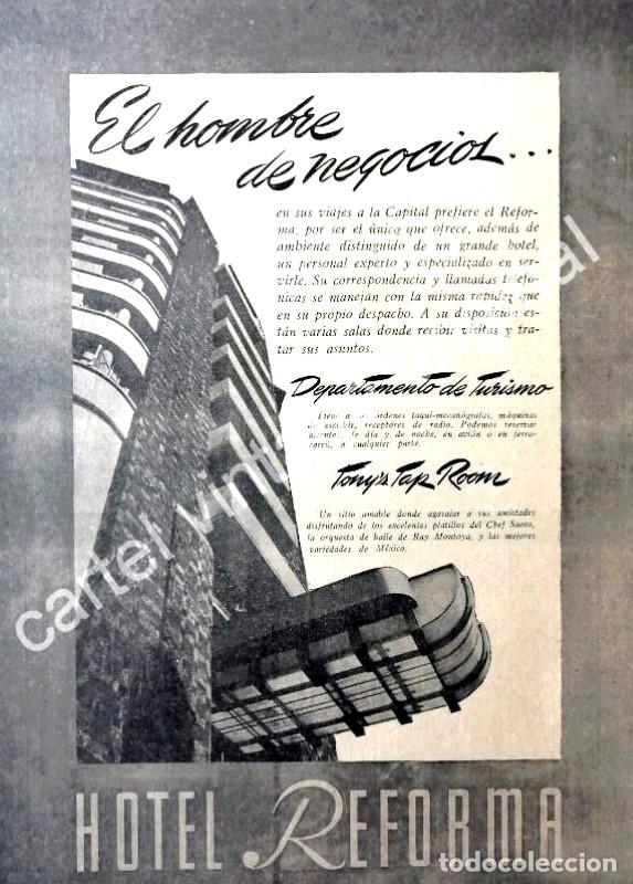 Poster collecting: CARTEL ANTIGUO ORIGINAL DE HOTEL REFORMA D.F 1942