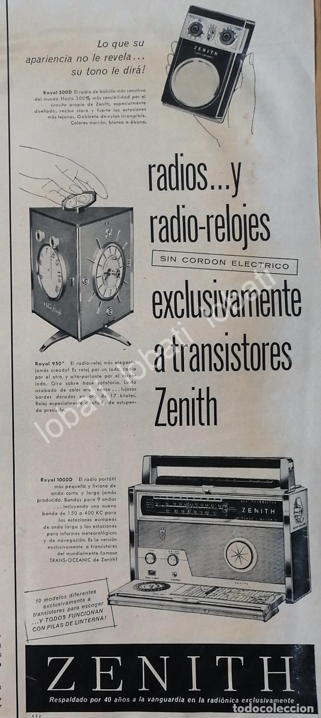 Collectionnisme d'affiches: CARTEL ANTIGUO ORIGINAL DE RADIOS ZENITH 1960s /315