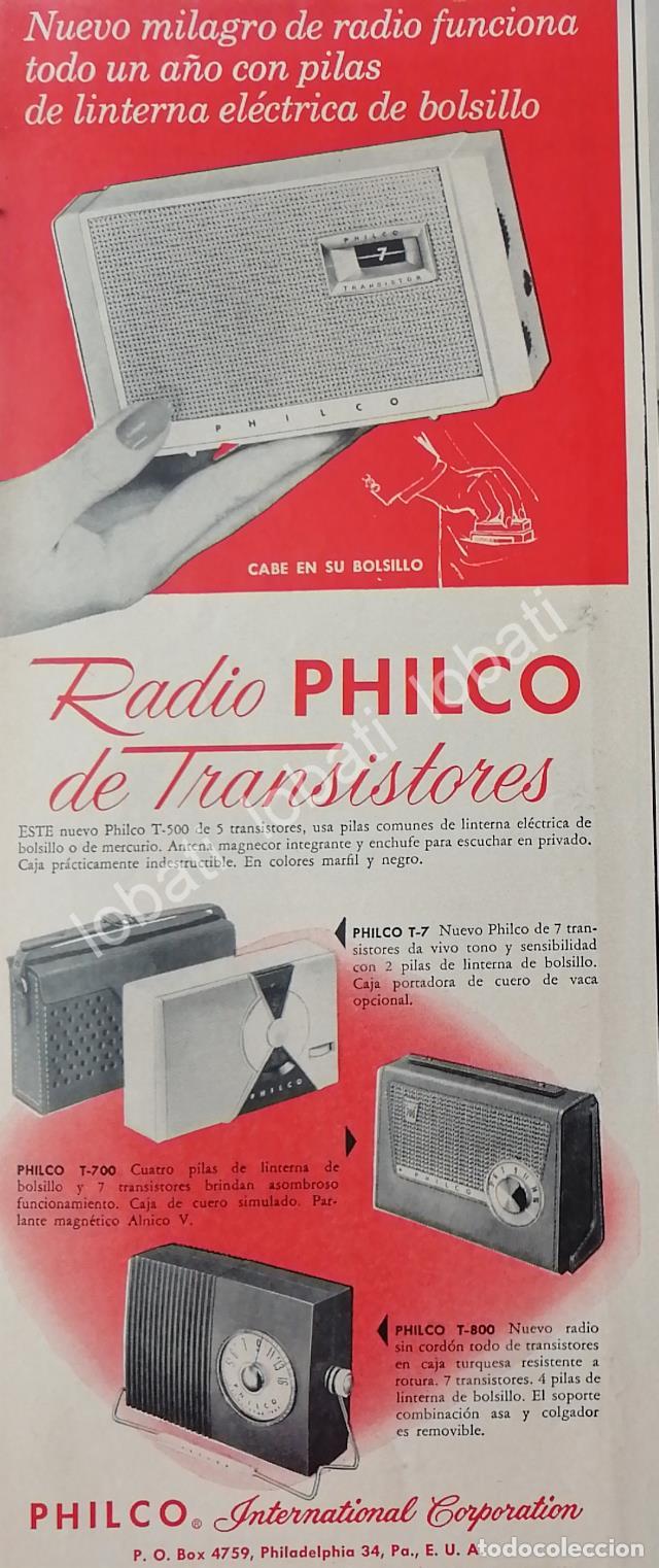 Collectionnisme d'affiches: CARTEL ANTIGUO ORIGINAL DE RADIOS PHILCO DE BOLSILLO 1960s /342