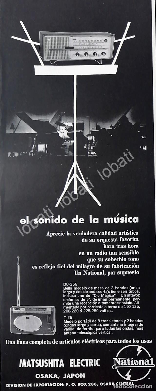 Collectionnisme d'affiches: CARTEL ANTIGUO ORIGINAL DE RADIOS NATIONAL MATSUSHITA DU-356 1960 /351