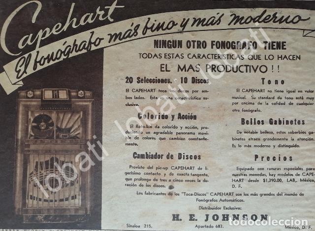 Collectionnisme d'affiches: CARTEL ANTIGUO ORIGINAL DE PUBLICIDAD ANTIGUA RADIOS CAPEHART 1935 /391 MUY RARO