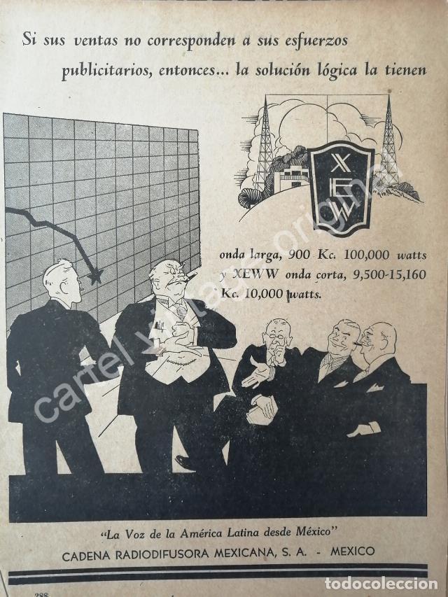 Collectionnisme d'affiches: CARTEL ANTIGUO ORIGINAL DE RADIO DIFUSORA, XEW 1941