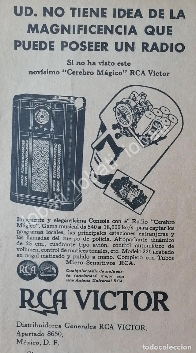 Collectionnisme d'affiches: CARTEL ANTIGUO ORIGINAL DE RADIOS RCA VICTOR 226. CEREBRO MAGICO 1930s /405