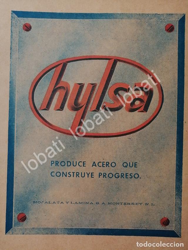 Collectionnisme d'affiches: CARTEL ANTIGUO ORIGINAL DE HYLSA. HOJA LATA Y LAMINA S.A 1965 /716 MONTERREY