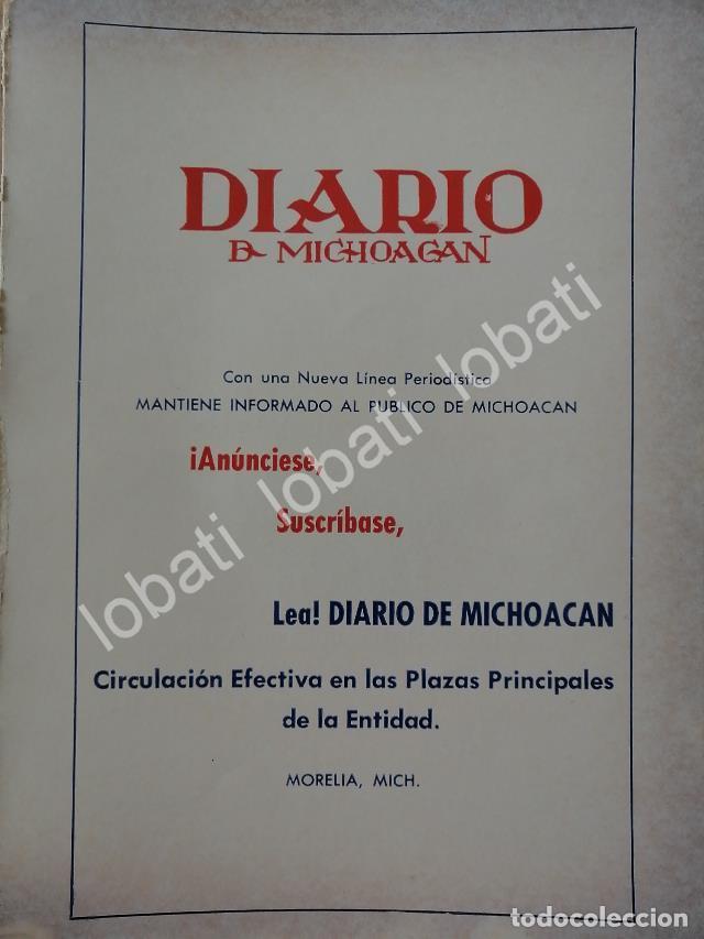 Collectionnisme d'affiches: CARTEL ANTIGUO ORIGINAL DE AFICHE DEL PERIODICO EL DIARIO DE MICHOACAN 1966 / N80