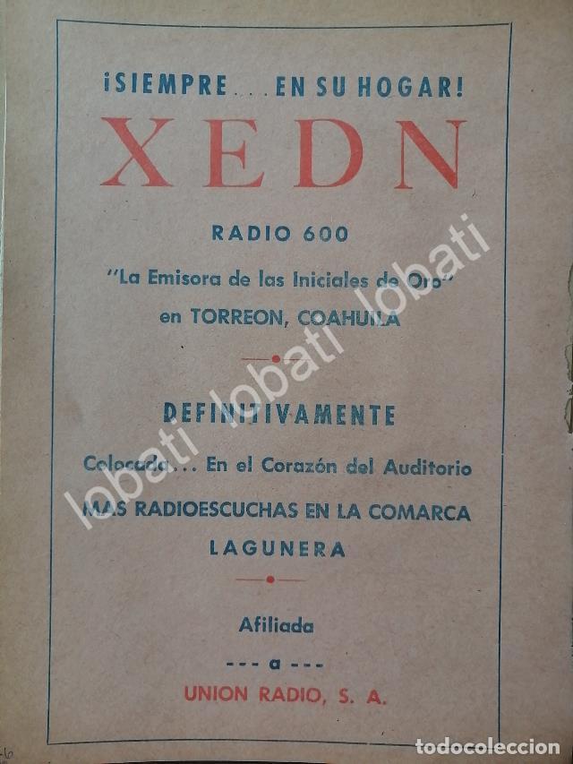 Collectionnisme d'affiches: CARTEL ANTIGUO ORIGINAL DE RADIO DIFUSORA XEDN 1966 TORREON. / 94