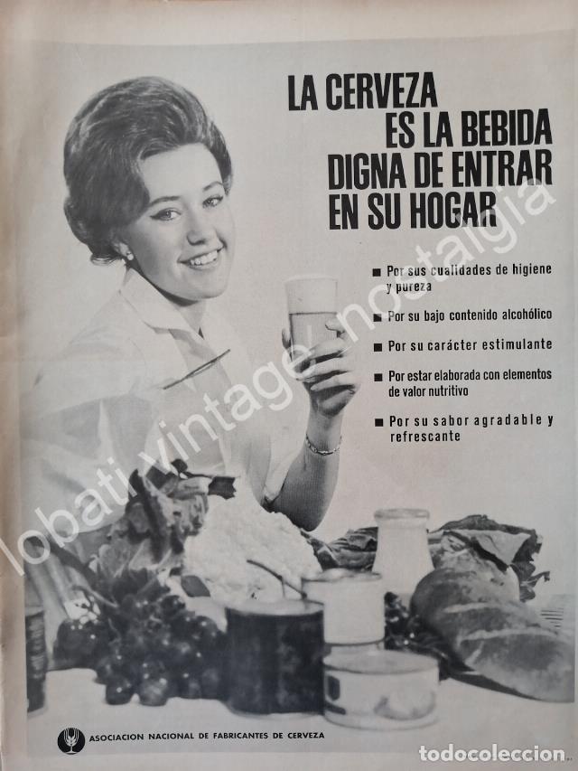 Collectionnisme d'affiches: CARTEL ANTIGUO ORIGINAL DE ASOCIACION NACIONAL DE FABRICANTES DE CERVEZA 1961 / RARO