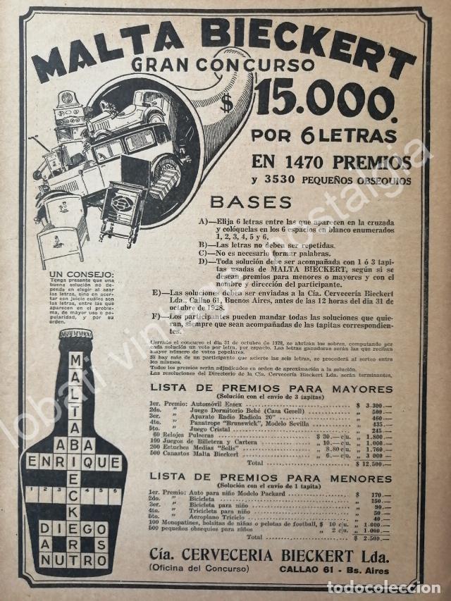 Collectionnisme d'affiches: CARTEL ANTIGUO ORIGINAL DE CERVEZA TONICO BIECKERT 1930s /4