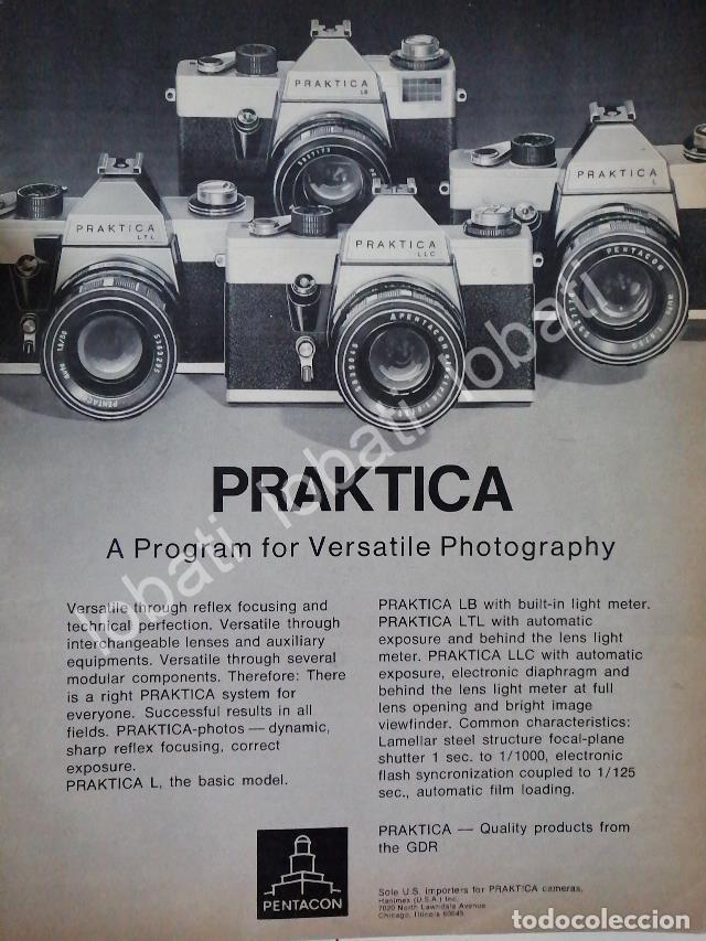 Collectionnisme d'affiches: CARTEL ANTIGUO ORIGINAL DE CAMARAS FOTOGRAFICAS PRAKTICA SERIE L 1969 /411