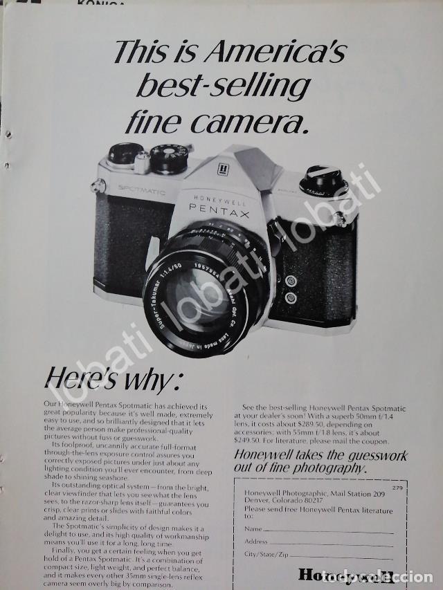 Collectionnisme d'affiches: CARTEL ANTIGUO ORIGINAL DE CAMARAS HONEYWELL PENTAX SPOTMATIC 1960s /420