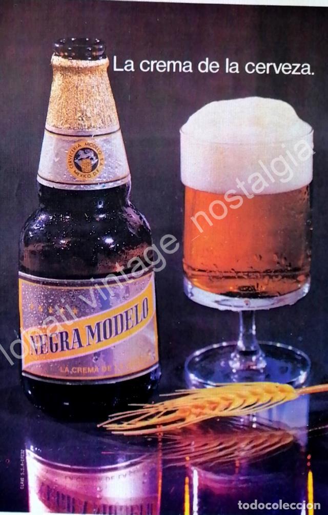 Collectionnisme d'affiches: CARTEL ANTIGUO ORIGINAL DE CERVEZA NEGRA MODELO 1970s CERVECERIA MODELO
