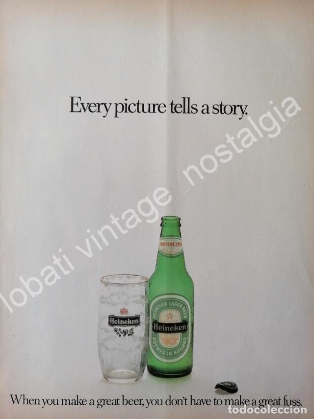 Collectionnisme d'affiches: CARTEL ANTIGUO ORIGINAL DE CERVEZA HEINEKEN 1984 /2