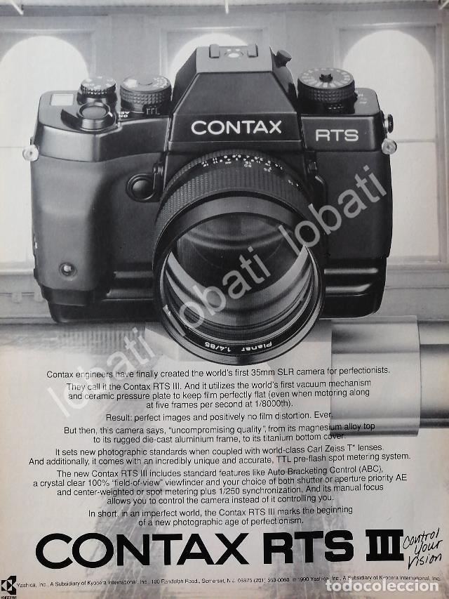 Collectionnisme d'affiches: CARTEL ANTIGUO ORIGINAL DE CAMARAS FOTOGRAFICAS CONTAX RTS 1980s /468