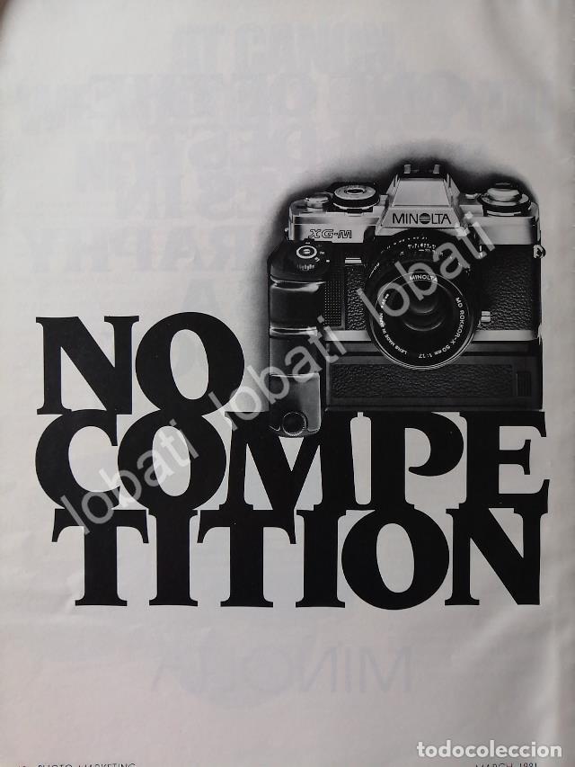 Collectionnisme d'affiches: CARTEL ANTIGUO ORIGINAL DE CAMARAS FOTOGRAFICAS MINOLTA XG-M 1981 /475
