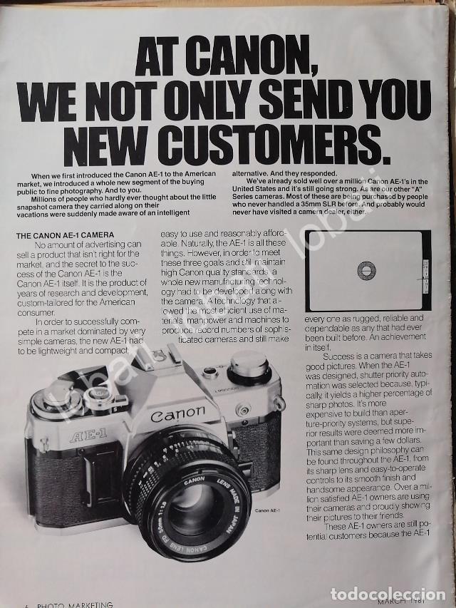 Collectionnisme d'affiches: CARTEL ANTIGUO ORIGINAL DE CAMARAS FOTOGRAFICAS CANON AE1 1981 /474