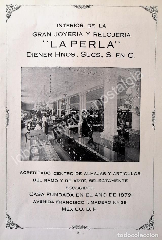 Collectionnisme d'affiches: CARTEL ANTIGUO ORIGINAL DE JOYERIA Y RELOJERIA LA PERLA 1924 / SUPER RARO