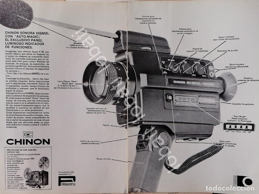 Collectionnisme d'affiches: CARTEL ANTIGUO ORIGINAL DE CAMARAS FILMADORAS SUPER 8mm CHINON 60SMXL 1979 /538