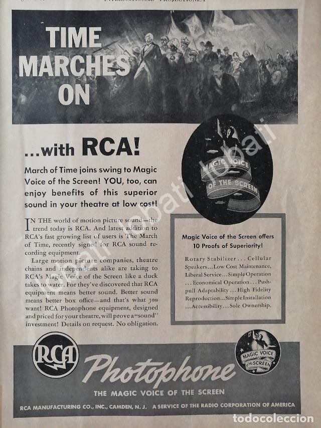Collectionnisme d'affiches: CARTEL ANTIGUO ORIGINAL DE EQUIPO DE PRYECCION PARA CINE RCA PHOTOPHONE 1937 /533 MUY RARO
