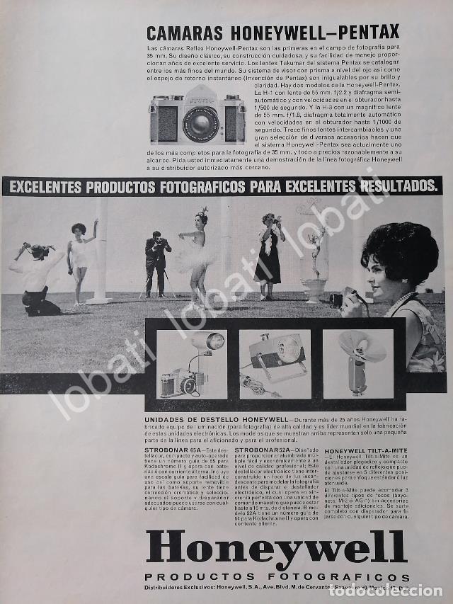Collectionnisme d'affiches: CARTEL ANTIGUO ORIGINAL DE CAMARAS HONEYWELL PENTAX 1960s /551
