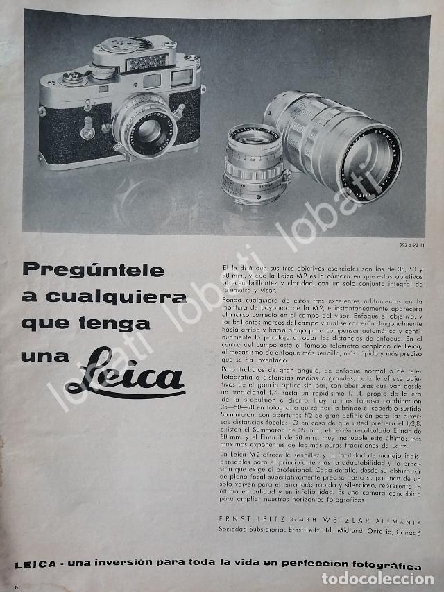 Collectionnisme d'affiches: CARTEL ANTIGUO ORIGINAL DE CAMARAS FOTOGRAFICAS LEICA M2 1961 /589