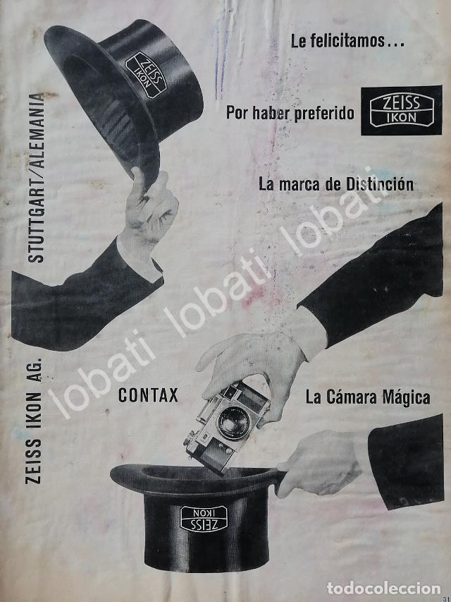 Collectionnisme d'affiches: CARTEL ANTIGUO ORIGINAL DE CAMARAS FOTOGRAFICAS ZEISS IKON CONTAX 1954 /599