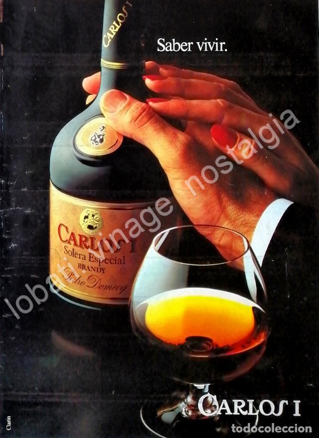 Collectionnisme d'affiches: CARTEL ANTIGUO ORIGINAL DE BRANDY CARLOS I. 1980s /5