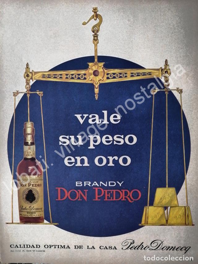 Collectionnisme d'affiches: CARTEL ANTIGUO ORIGINAL DE BRANDY DON PEDRO 1968 VALE SU PESO EN ORO