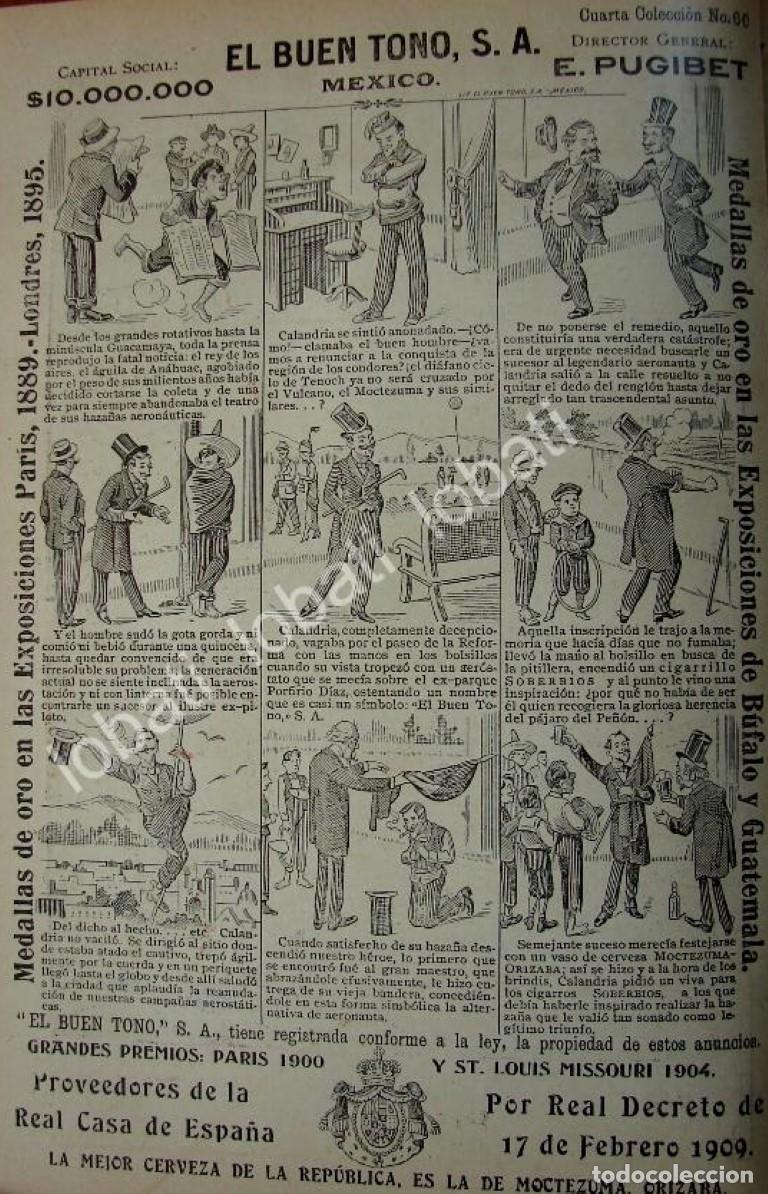 Collectionnisme d'affiches: CARTEL ANTIGUO ORIGINAL DE CIA. CIGARRERA EL BUEN TONO 1914 TIRA COMICA No. 60 /282