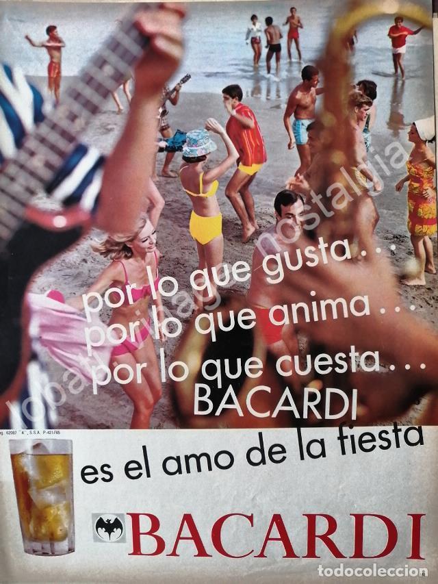Collectionnisme d'affiches: CARTEL ANTIGUO ORIGINAL DE RON BACARDI 1965 /9
