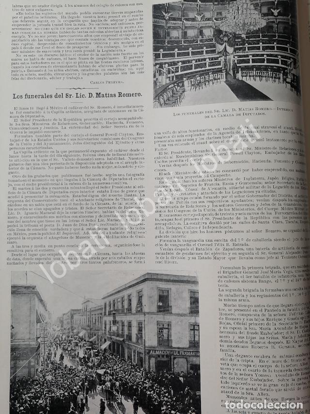 Poster collecting: CARTEL ANTIGUO ORIGINAL DE FUNERALES DE MATIAS ROMERO 1899