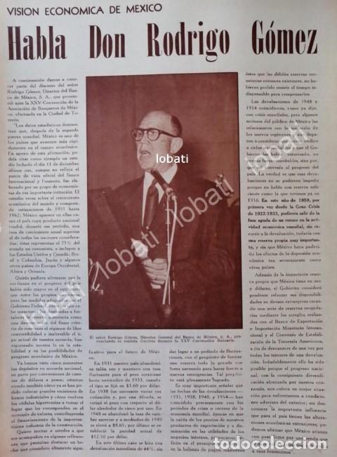 Poster collecting: CARTEL ANTIGUO ORIGINAL DE DISCURSO DE RODRIGO GOMEZ 1959