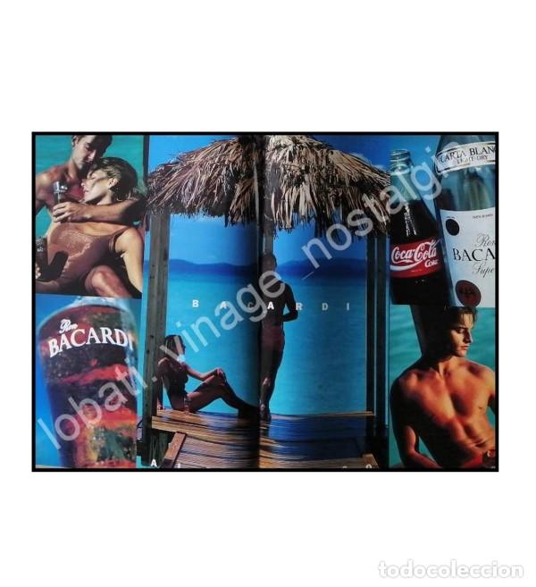Poster collecting: CARTEL ANTIGUO ORIGINAL DE RON BACARDI Y COCA COLA 1980s /RARO