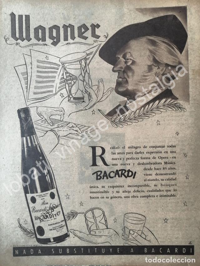 Poster collecting: CARTEL ANTIGUO ORIGINAL DE RON BACARDI 1947 WAGNER