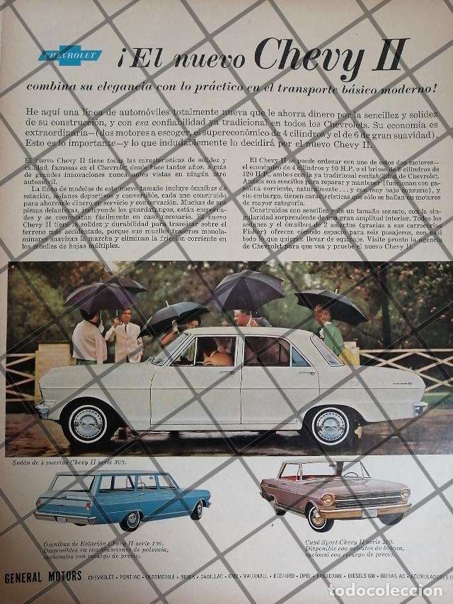 Poster collecting: AFICHE RETRO ORIGINAL AUTOS CHEVROLET CHEVI NOVA /1022