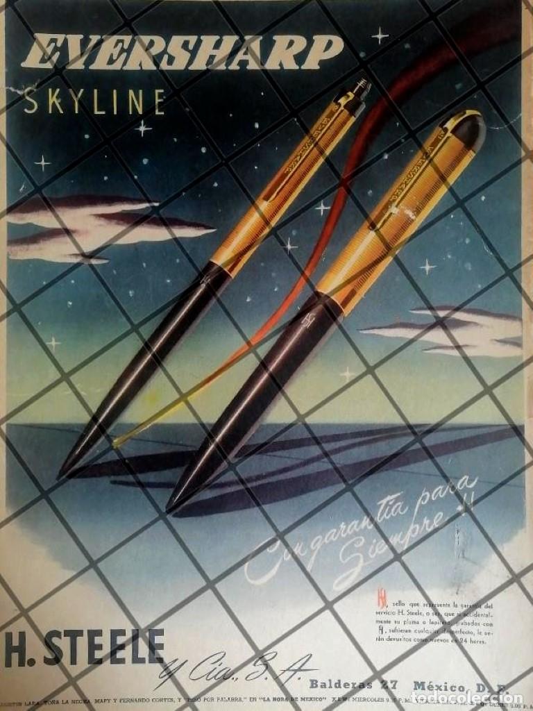 Poster collecting: CARTEL PUBLICITARIO RETRO BOLIGRAFO EVERSHARP SKYLINE 1940