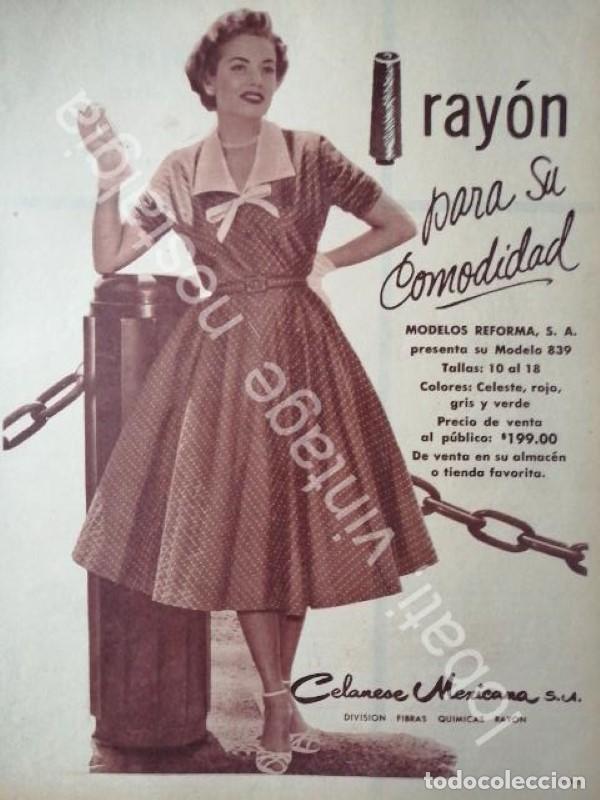 Poster collecting: CARTEL ANTIGUO ORIGINAL DE CELANESE MEXICANA S.A Y TELA DE RAYON 1956