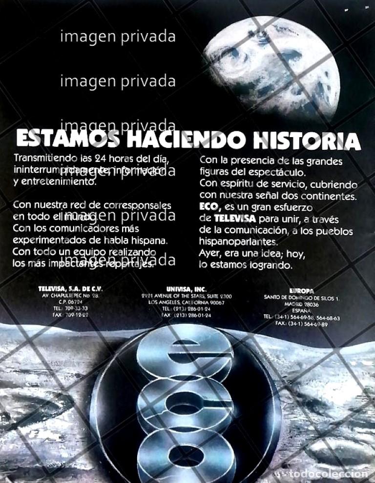 Poster collecting: AFICHE ANTIGUO NOTICIERO ECO. TELEVISA 1991