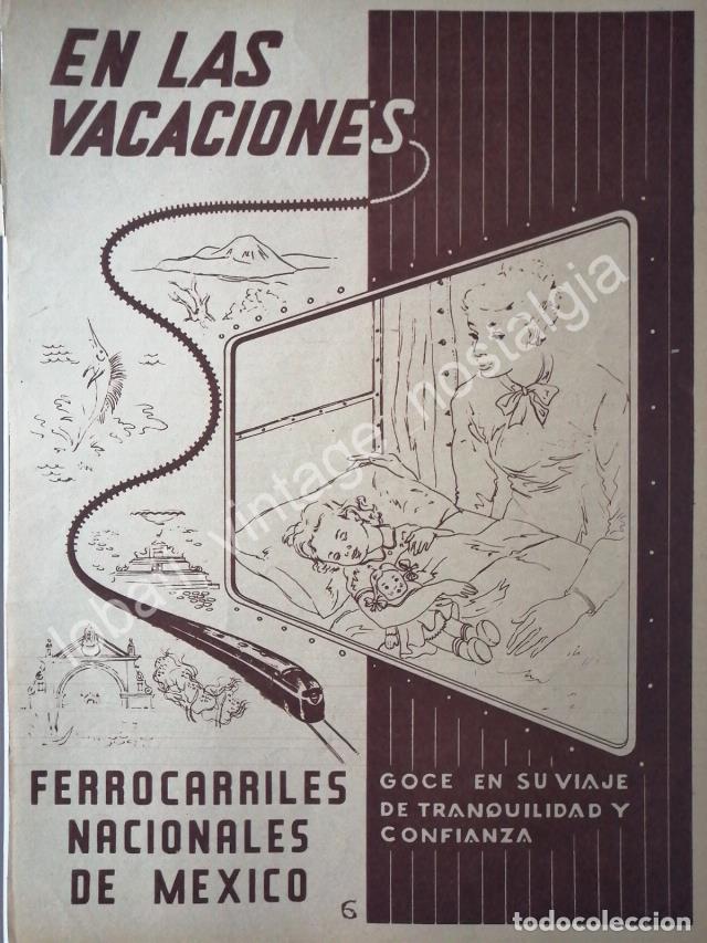 Poster collecting: CARTEL ANTIGUO ORIGINAL DE FERROCARRILES NACIONALES 1956