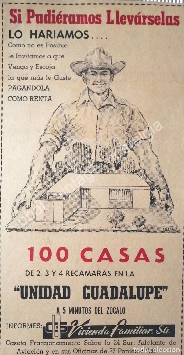 Poster collecting: CARTEL ANTIGUO ORIGINAL DE AFICHE COLONIA. UNIDAD GUADALUPE. PUEBLA 1967