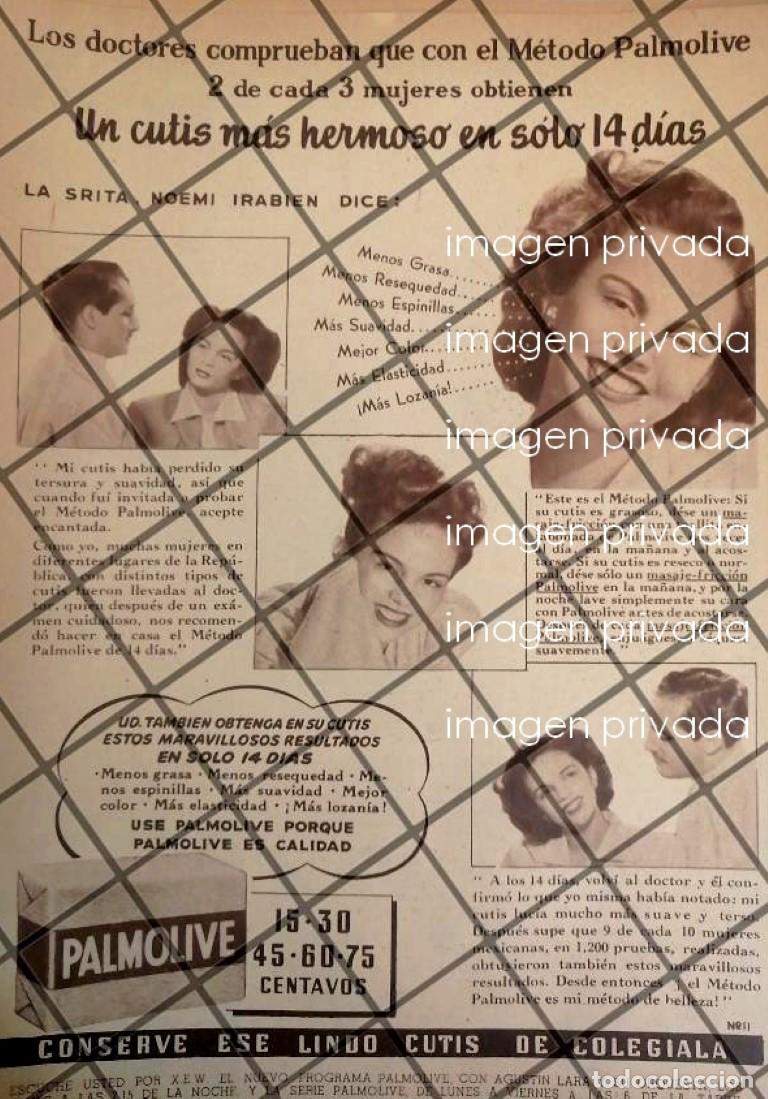 Poster collecting: CARTEL PUBLICITARIO RETRO. JABON PALMOLIVE 1948 NOEMI IRABIEN
