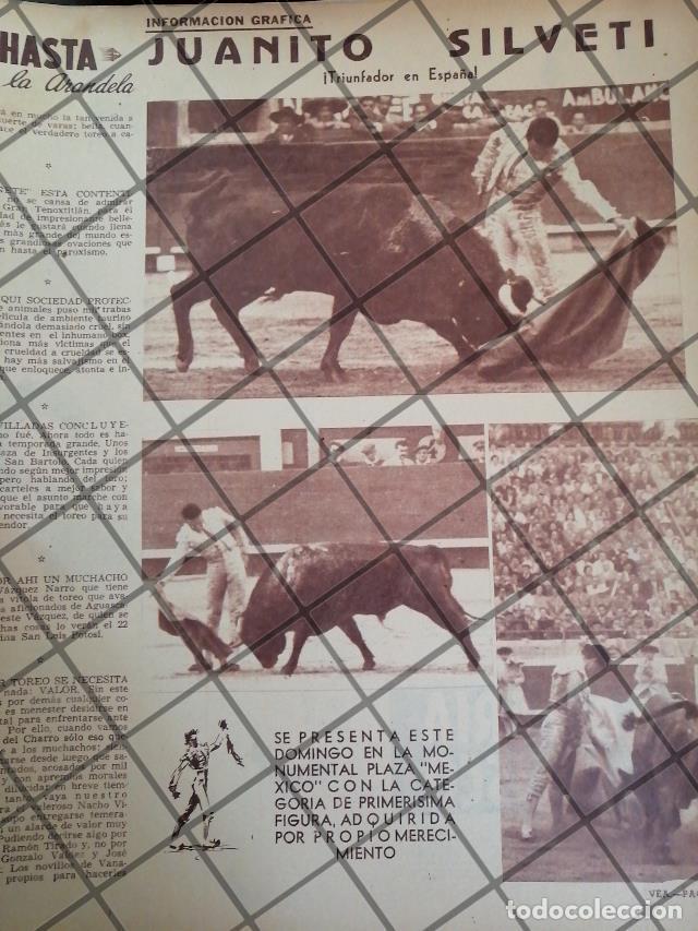 Poster collecting: AFICHE ANTIGUO TORERO. JUAN SILVETI REYNOSO. 1950s