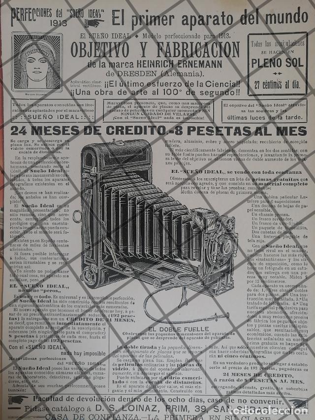 Poster collecting: CARTEL PUBLICITARIO ANTIGUO CAMARAS HEINRICH ERNEMANN 1913 /3