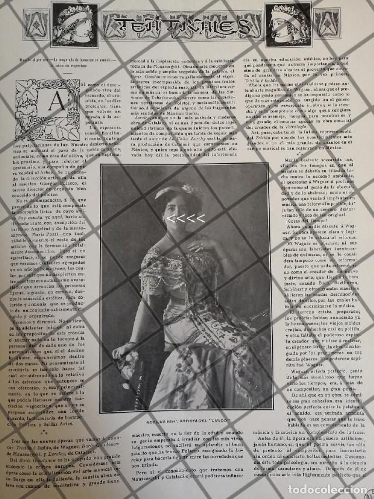 Poster collecting: AFICHE ANTIGUO. LA ACTRIZ ADELINA VEHI Y OTROS 1910