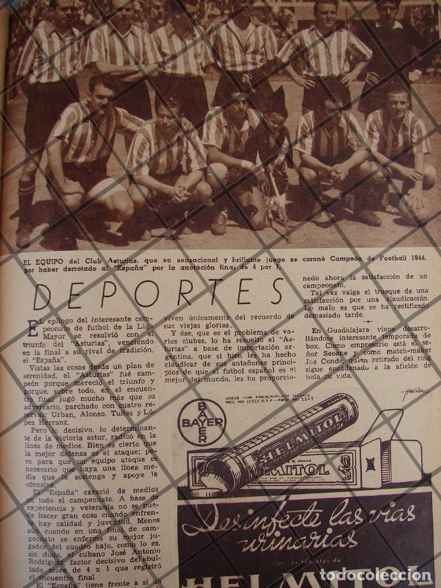 Sammeln von Plakaten: AFICHE ANTIGUO CLUB ASTURIAS CAMPEON DEL FUTBOL 1944