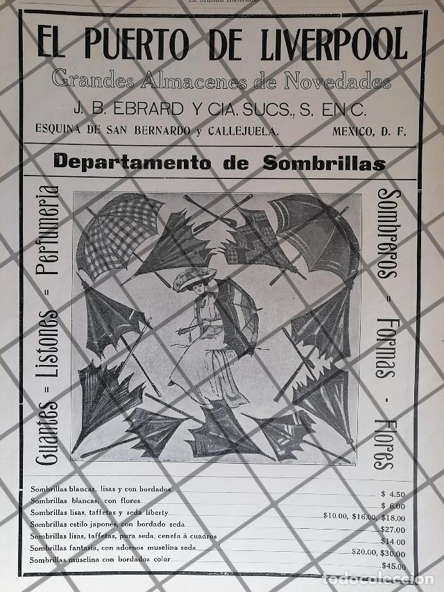 Sammeln von Plakaten: CARTEL ANTIGUO TIENDA EL PUERTO DE LIVERPOOL 1910 -46