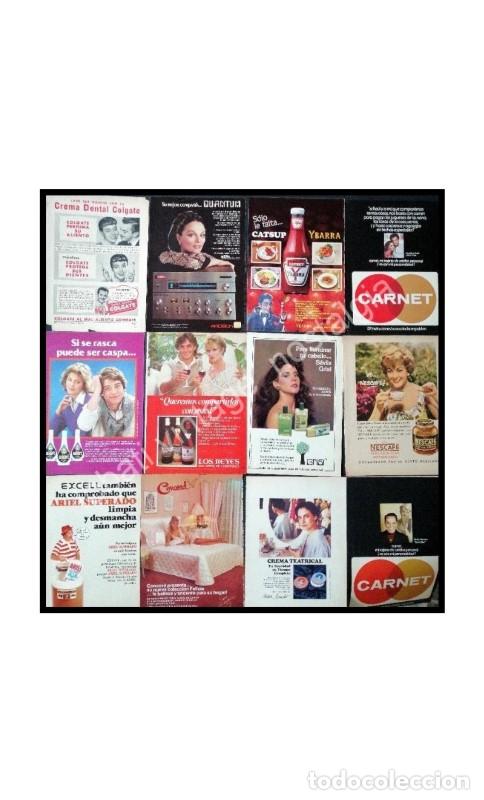 Sammeln von Plakaten: CARTEL ANTIGUO ORIGINAL DE 12 ARTISTAS DE TELEVISA EN LA PUBLICIDAD 1950s-1980s