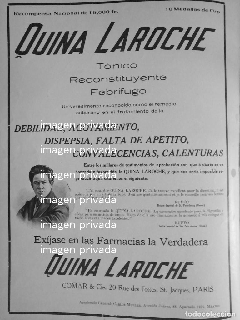 Sammeln von Plakaten: CARTEL ANTIGUO QUINA LAROCHE Y TITTA RUFFO 1910